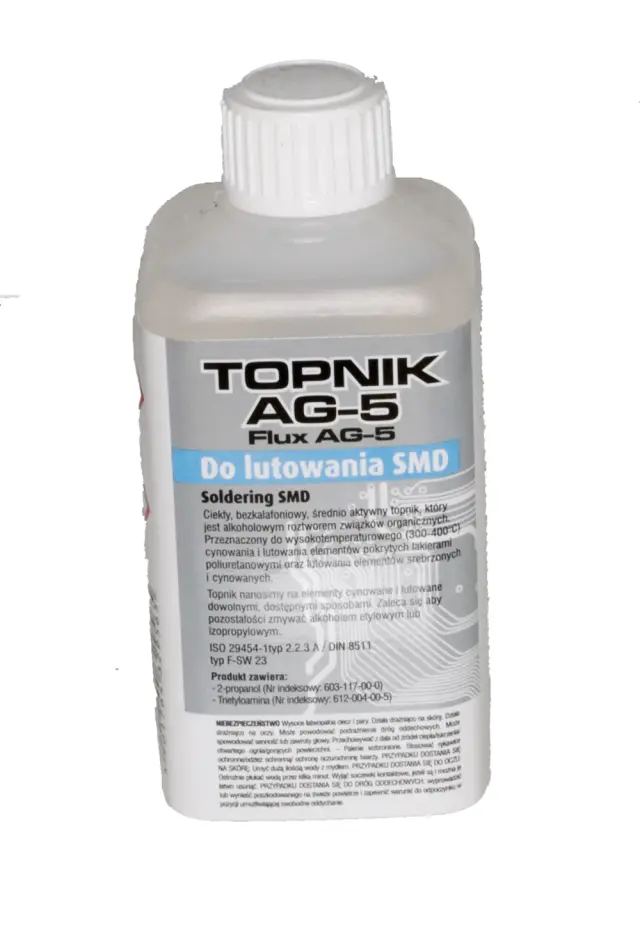 Flux AG5, za SMD lemljenje, bočica 100 ml — šifra 18368 | Kelco