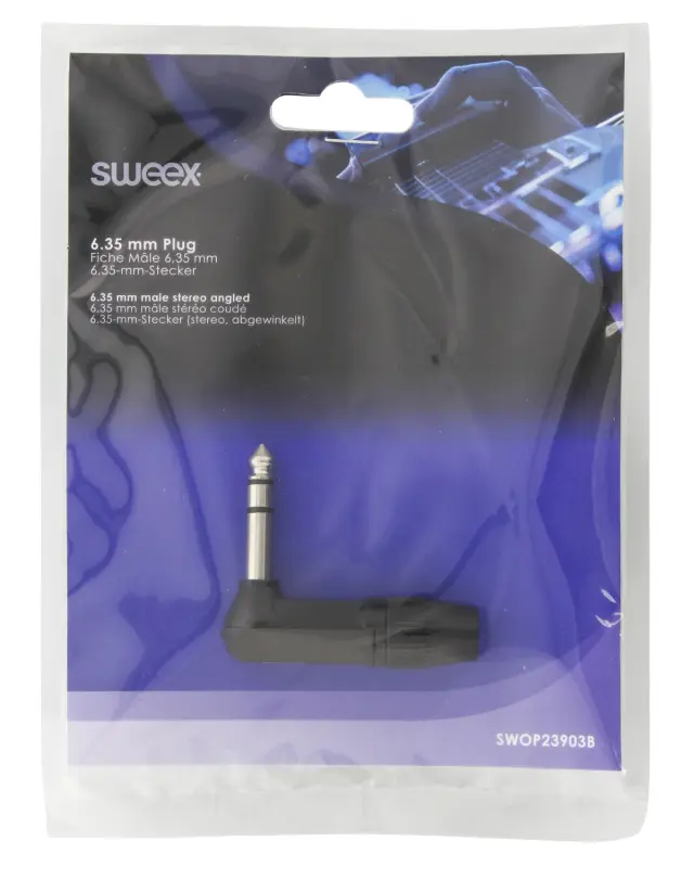Muški, 6.35mm, stereo, metalni, crni, pod uglom od 90° — šifra 18419 | Kelco — slika 3