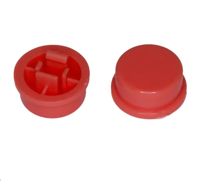 Crvena kapa 12.8x5.7mm, za taster za print montažu, dimenzija 12x12mm — šifra 18738 | Kelco