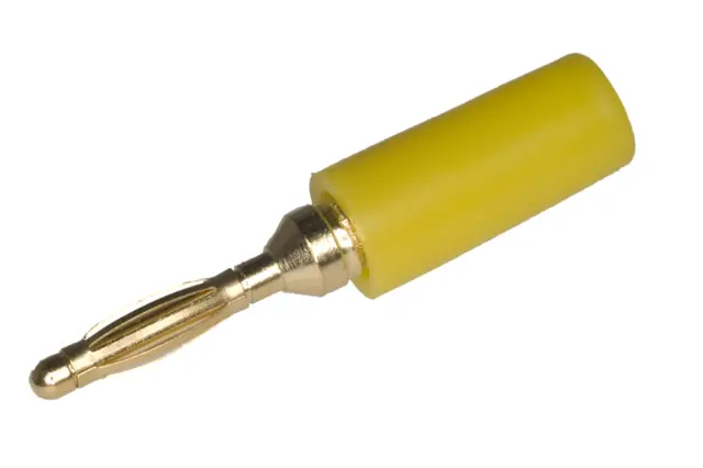 Banana, 2mm, bakarna, pozlaćena, žuta — šifra 18743 | Kelco