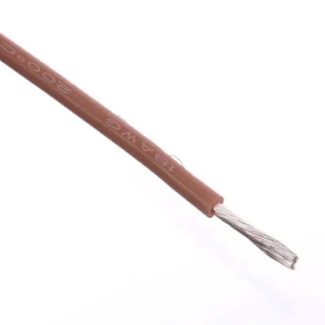 Provodnik, silikonski, braon, AWG18, 0.82mm², 600V, -60°C/+200°C, formacija 150/0.08, max 22A — šifra 18788 | Kelco