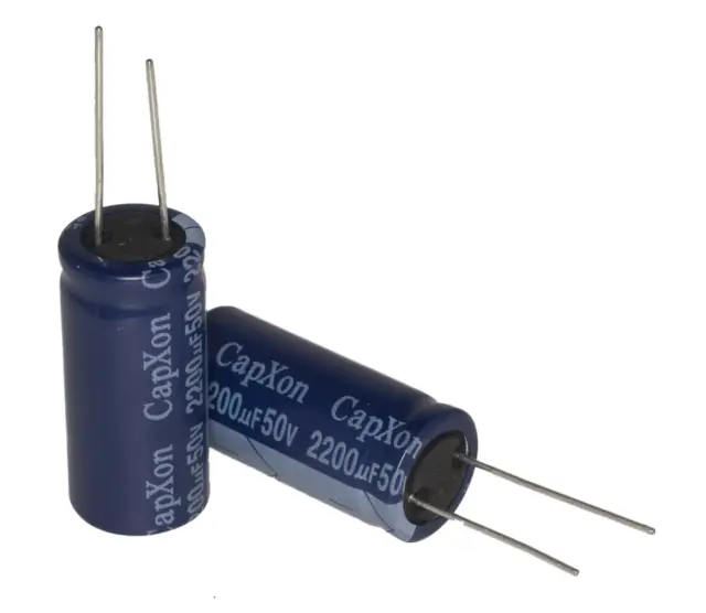Elko, stojeći (RAD), 85°C, 2200µF, 50V, 16X25mm, RM7.5, CAPXON, GS222M050J355 — šifra 18821 | Kelco