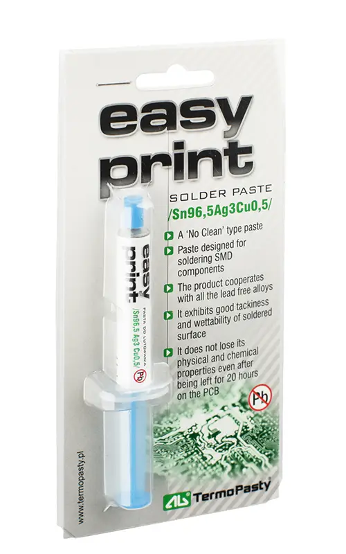 Flux Easy Print Sn96.5/Ag3/Cu0.5, špric 6 grama, za SMD lemljenje, bez naknadnog čišćenja — šifra 18989 | Kelco
