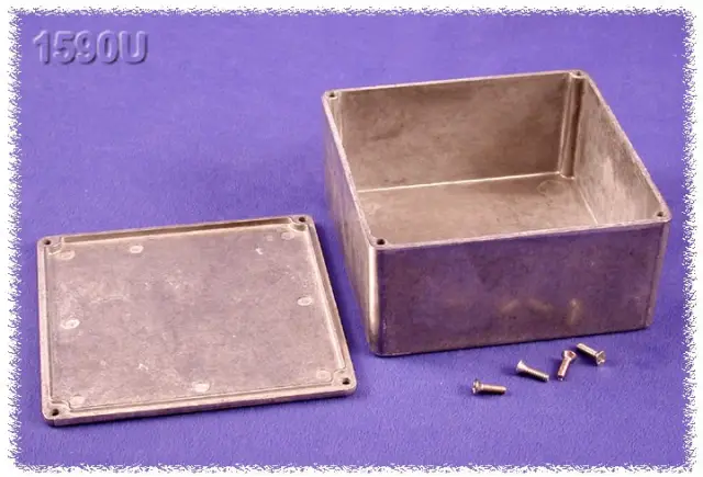 Kutija, Alu, Hammond, 119,5x119,5x59mm, crna — šifra 19084 | Kelco