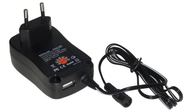 Adapter, 100-240VAC na 3-4.5-5-6-7.5-9-12V DC, 30W, univerzalni, sa USB izlazom 5V/2.1A — šifra 19588 | Kelco — slika 2