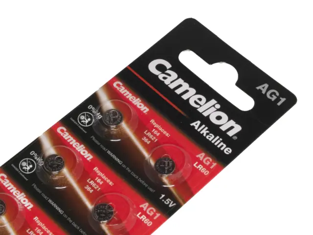 Baterija, 1.55V, dugmasta, alkalna, 13mAh, 6.6x2.15mm, AG1, SG1, LR60, 164, 364, LR621, SR621, Maxel — šifra 19724 | Kelco