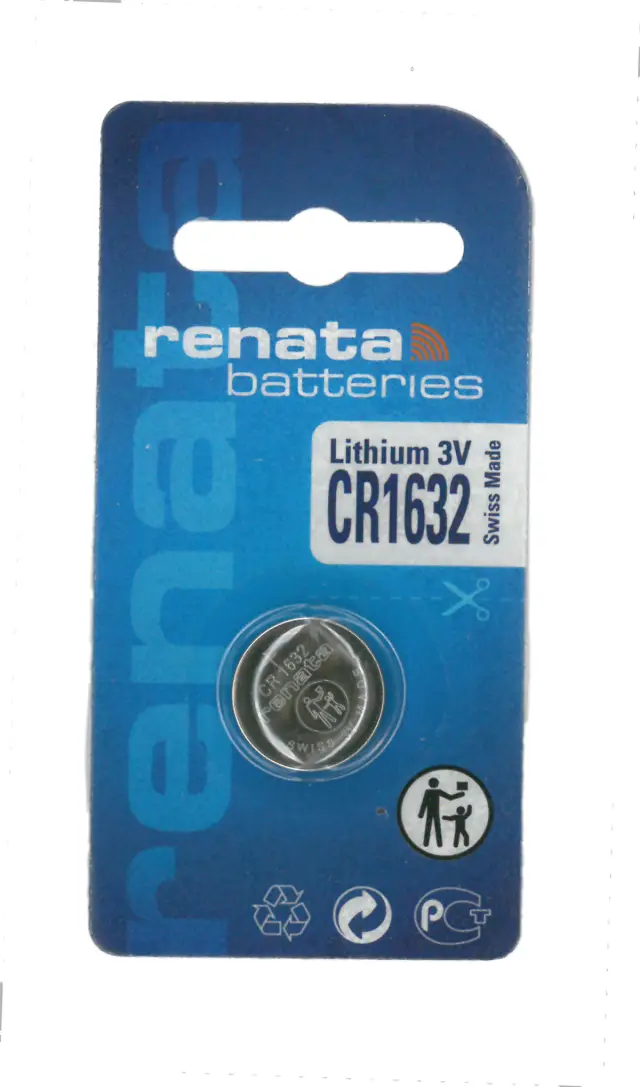 Baterija, Lithium Manganese Dioxide, dugmasta, 3V, 137mAh, 16x3.2mm, Renata, shelf life 10yr — šifra 19966 | Kelco