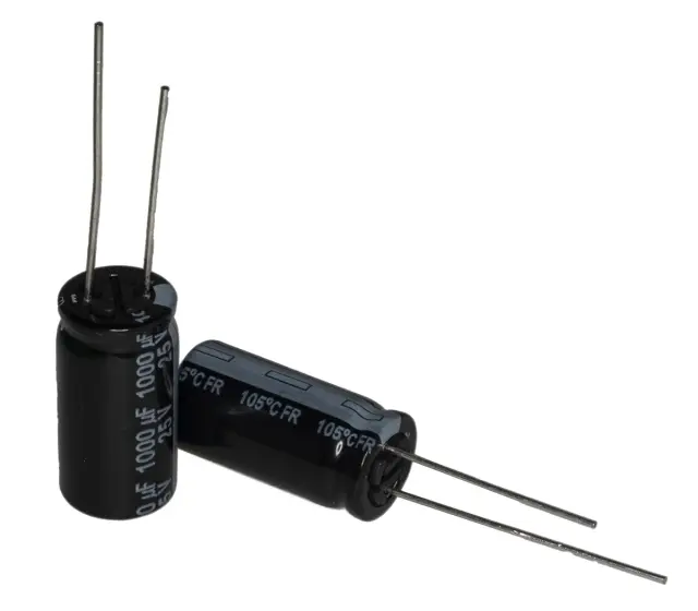 Elko, stojeći (RAD), Low ESR, 105°C, 1000µF, 25V, 10X25mm, RM5.0, Panasonic, EEUFR1E102B — šifra 19972 | Kelco