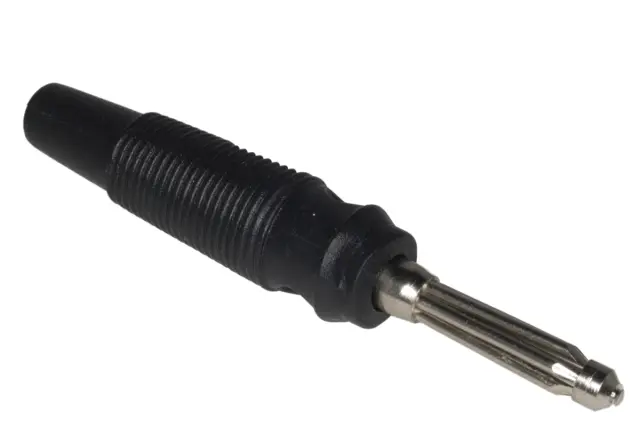 Banana, LAB6, 4mm, 10A, crna — šifra 19985 | Kelco