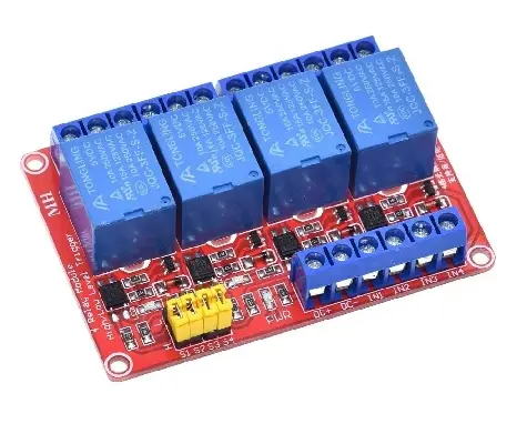 Četvorokanalni modul, sa relejima, 12V/10A, sa optokaplerskom zaštitom — šifra 20025 | Kelco