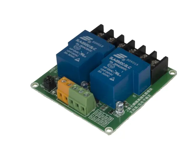 Dvokanalni modul, sa relejima, 5V/30A, High/Low level, optokaplerski izolovan — šifra 20133 | Kelco