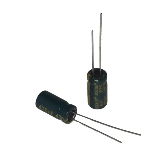 Elko, stojeći (RAD), 85°C, 470µF, 10V, 8x11mm, RM3.5, Jamicon, JSK477M010S1G5G11L — šifra 20179 | Kelco