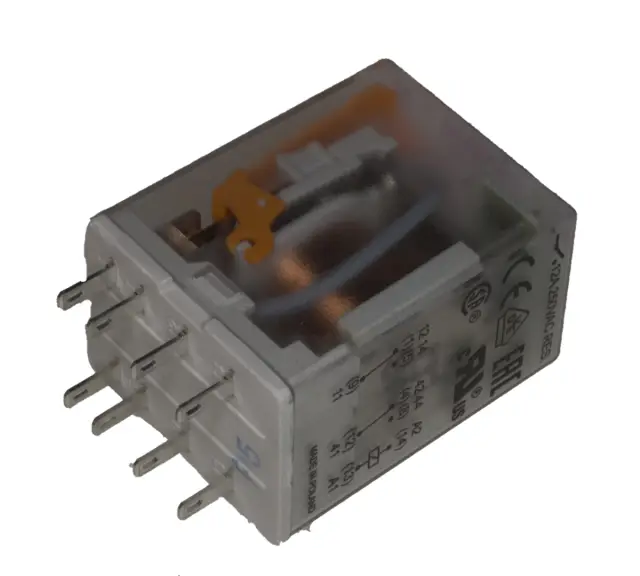 Relej, industrijski, 2 X ON/OFF, DPDT, 12A, 12V AC, 39.50Ω, LED signalizacija, Relpol — šifra 20315 | Kelco — slika 2