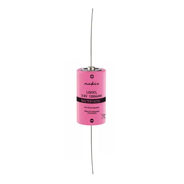 Lithium Thionyl Chloride Baterija, 3.6V, 1200mAh, 1/2AA, sa žičanim izvodima — šifra 20433 | Kelco