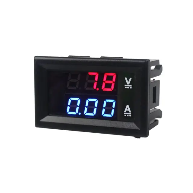 Digitalni LED voltmetar i ampermetar, DC 100V / 50A, crveni LED za napon, plavi za struju — šifra 20629 | Kelco