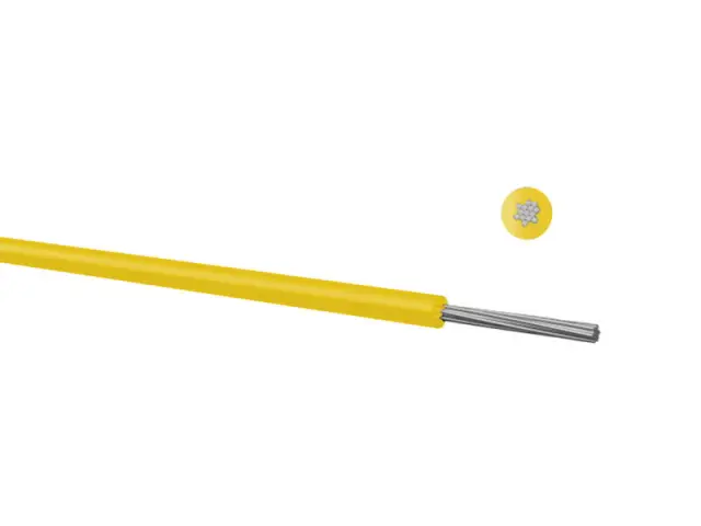 Provodnik, bakarni, licnasti, LIY-V, 1 X 0.14mm², žuti — šifra 20865 | Kelco