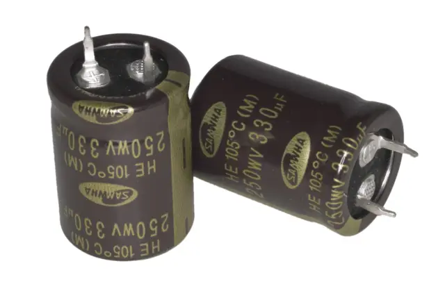 Elko, stojeći (RAD), 105°C, 330µF, 250V, 22X40mm, SNAP-IN — šifra 20901 | Kelco