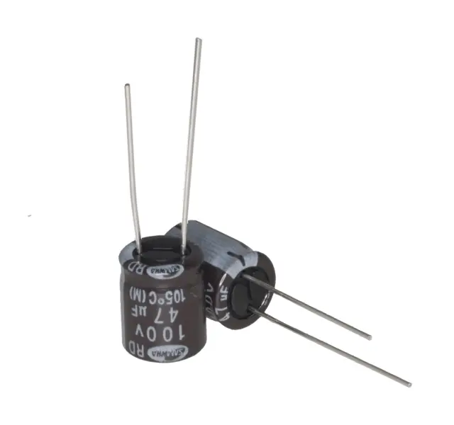 Elko, stojeći (RAD), 105°C, 47µF, 100V, 10x12.5mm, RM5, Samwha — šifra 20902 | Kelco