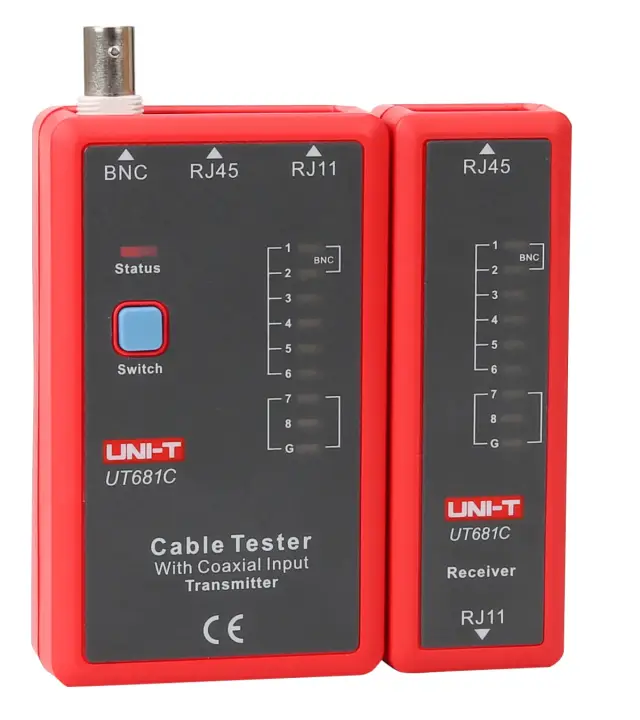 Kabl tester, Uni-T, UT681C, za testiranje kablova sa BNC, RJ11 i RJ45 konektorima — šifra 20904 | Kelco