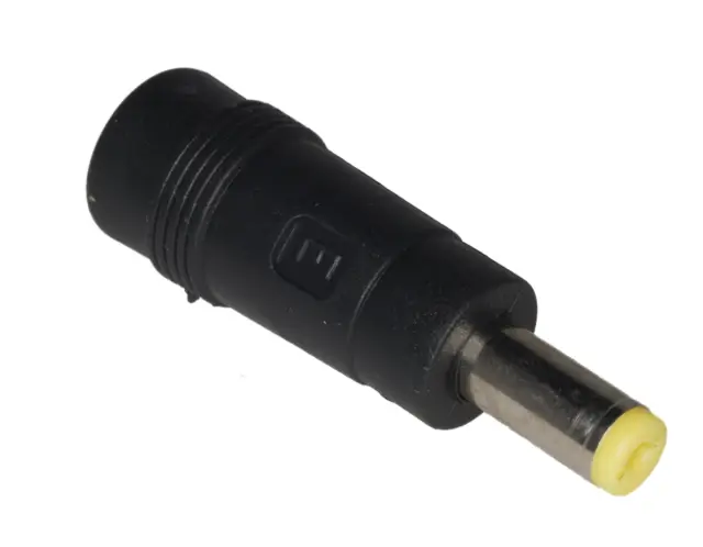 Adapter, za jednosmerno napajanje, ženski 5.5x2.1mm na muški 5.5x1.7mm, žuti prsten — šifra 20926 | Kelco