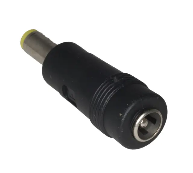 Adapter, za jednosmerno napajanje, ženski 5.5x2.1mm na muški 5.5x1.7mm, žuti prsten — šifra 20926 | Kelco — slika 2