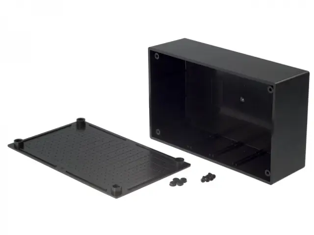 Kutija, ABS UL-94HB, crna, 197.4x113x63mm — šifra 21000 | Kelco
