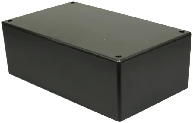 Kutija, ABS UL-94HB, crna, 189x113x66.6mm — šifra 21003 | Kelco