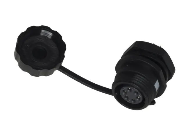 Konektor, ženski, SP13, za montažu na ploču, 6-pina, 13A/250V, sa štitnikom — šifra 21112 | Kelco