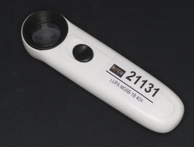 Lupa, ručna, 21mm prečnik, sa LED osvetljenjem, 15 X povećanje — šifra 21131 | Kelco