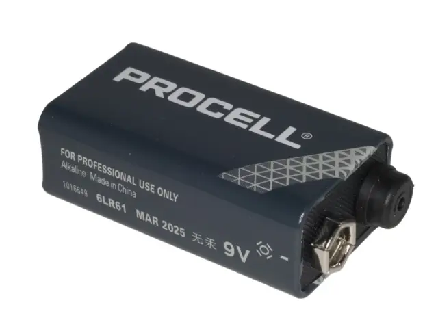 Baterija, alkalna, 6LF22, 9V, Duracell PROCELL Intense, — šifra 21143 | Kelco