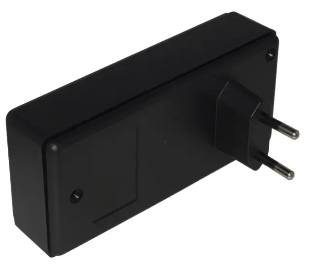 Kutija, ABS, plastična, sa Euro priključkom, 120 X 56 X 31mm, crna — šifra 21161 | Kelco