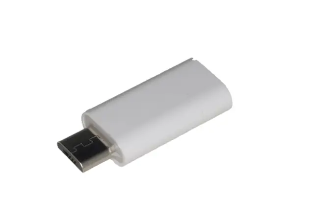 Adapter USB2.0, USB Micro B muški na USB C ženski, beli — šifra 21177 | Kelco