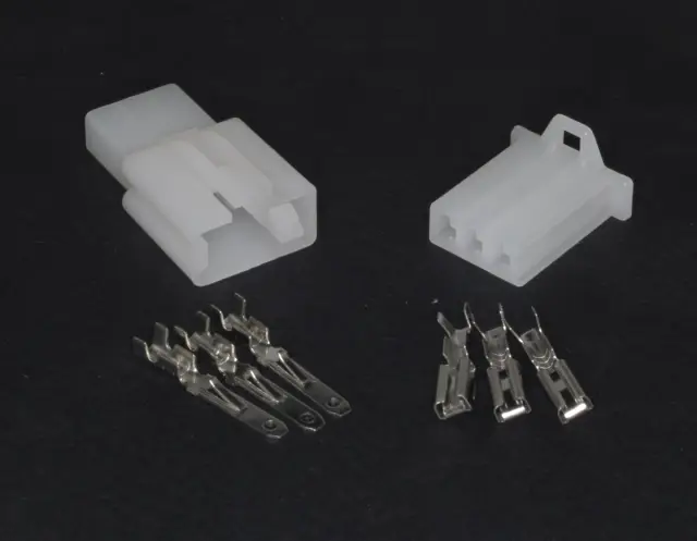 Set flah konektora, tropolni, muški i ženski, 2.8mm, sa kućištima — šifra 21189 | Kelco