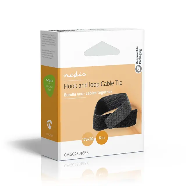 Hook and Loop Cable Binder, vezice sa čičak trakom, 175x20mm, pakovanje 10 komada — šifra 21262 | Kelco