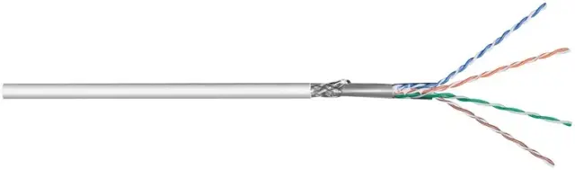 Provodnik, CAT 5e, SF/UTP, sivi, duplo širmovani, CCA — šifra 21355 | Kelco