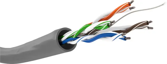 Provodnik, CAT 5e, 100MHz, U/UTP, sivi, CCA, PVC, AWG 24/1, puna žica — šifra 21358 | Kelco