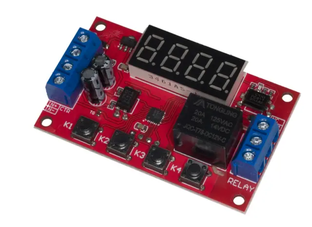 Adjustable Time Delay Relay Module Pulse Cycle 12V — šifra 21537 | Kelco