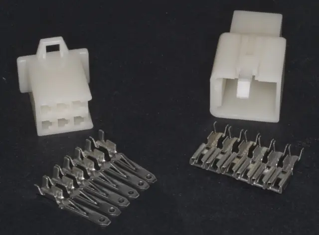 Set flah konektora, šestopolni, muški i ženski, 2.8mm, sa kućištima — šifra 21597 | Kelco