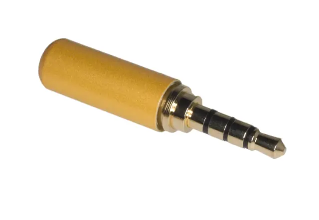 Muški, 3.5mm, sa četiri prstena, metalni, žUTI — šifra 21605 | Kelco