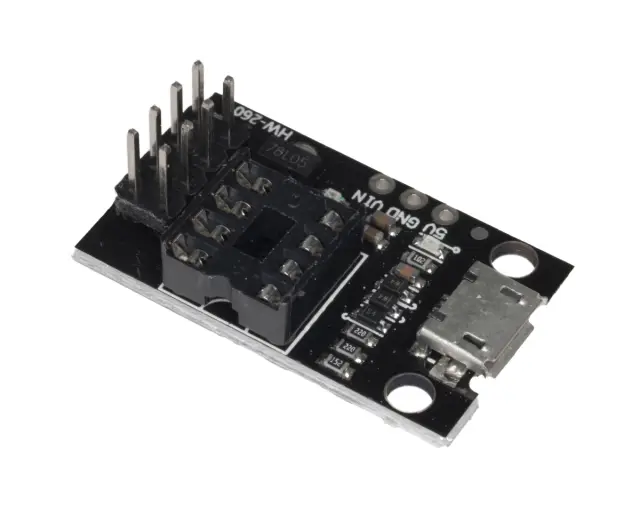 ATtiny13A / ATtiny25 / ATtiny45 / ATtiny85 Development Programming Board — šifra 21627 | Kelco