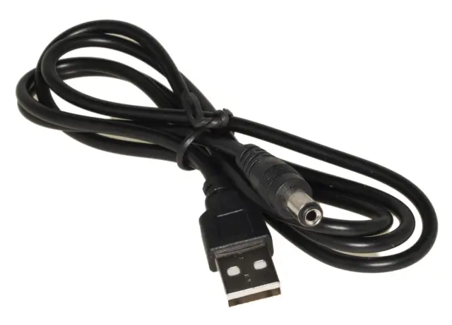 Kabl, muški USB A, na muški DC 5.5x2.5mm, izlaz DC 5V — šifra 21659 | Kelco