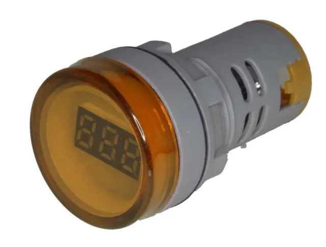 LED voltmetar, AC 60-500V, prečnik 22mm, narandžasti — šifra 21667 | Kelco
