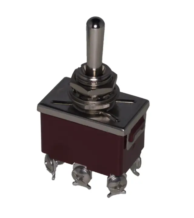 Tggle Switch: E-TEN223 red 6 pin 3 position Bilateral self reset, , , , , mm — šifra 21689 | Kelco