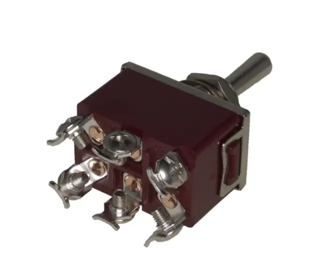 Tggle Switch: E-TEN223 red 6 pin 3 position Bilateral self reset, , , , , mm — šifra 21689 | Kelco — slika 2