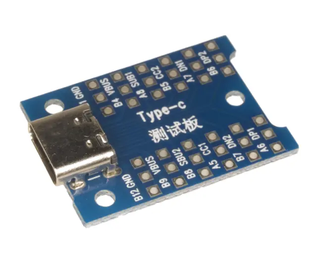 USB-C ženski konektor, na štampanoj pločici, 29x20mm — šifra 21745 | Kelco