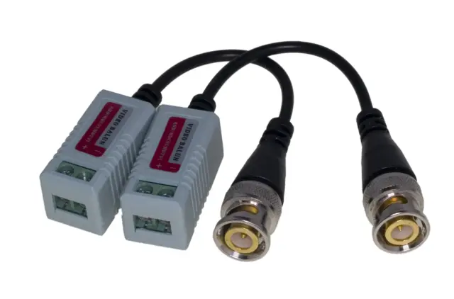 CCTV BNC pigtail video balun via CAT5e cable pair — šifra 21811 | Kelco