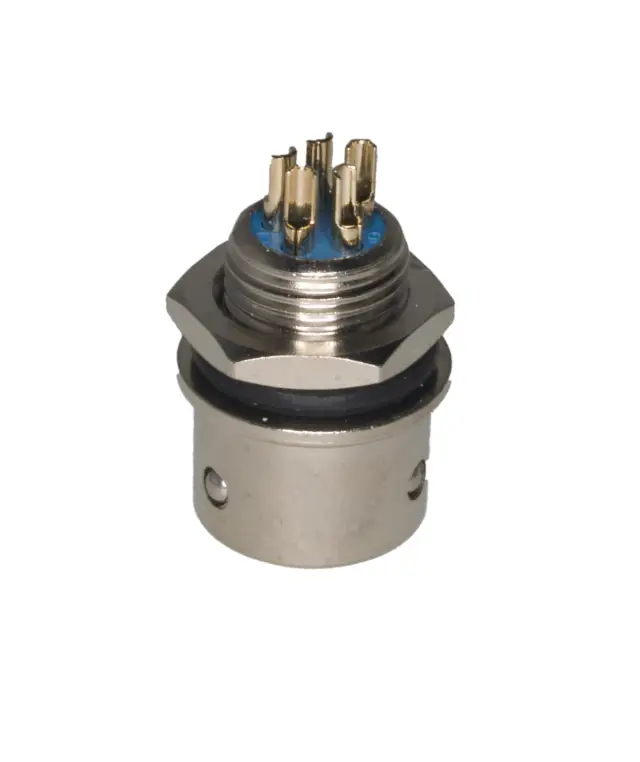 XS9 Self-locking Aviation Connector, 5 pina, muški za montažu na ploču — šifra 21813 | Kelco — slika 2