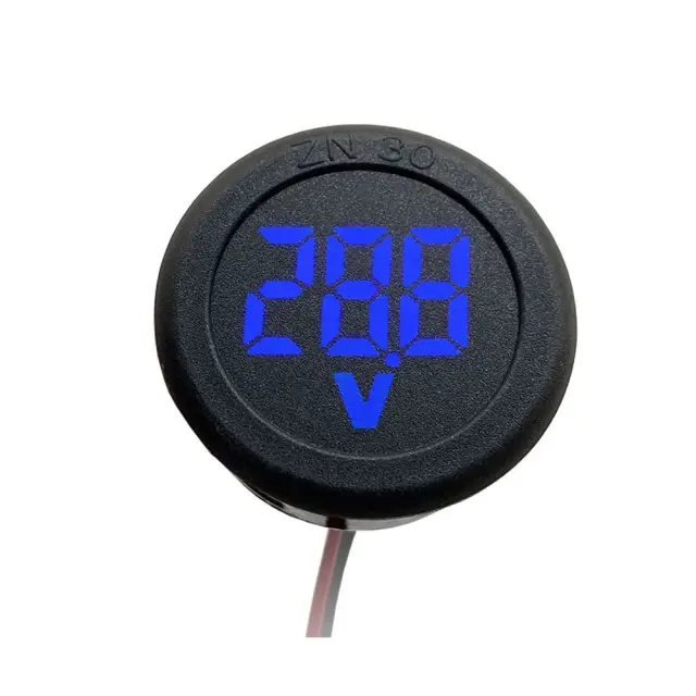 LED Voltmetar, okrugli, 34mm, DC5-100V, plavi — šifra 21894 | Kelco