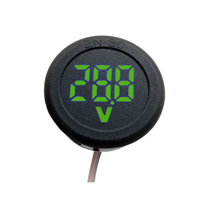 LED Voltmetar, okrugli, 34mm, DC5-100V, zeleni — šifra 21895 | Kelco