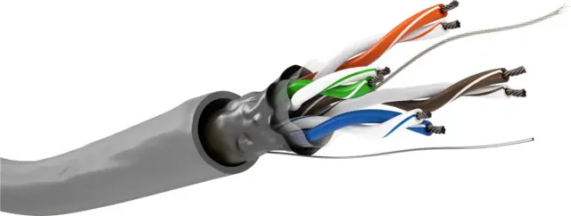CAT 5e Network Cable U/UTP grey 100 m Cable Reel - Copper-clad aluminium wire (CCA) AWG 26/7 — šifra 22040 | Kelco